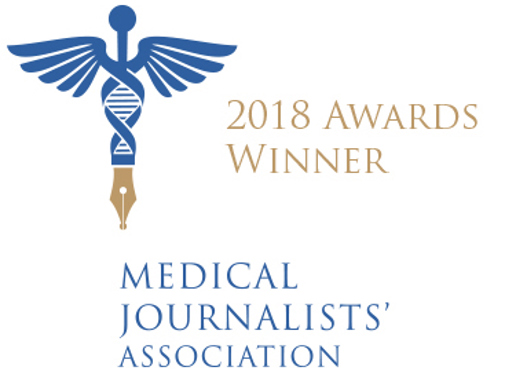 BMA Medical Journalists Association 2018 Winner badge
