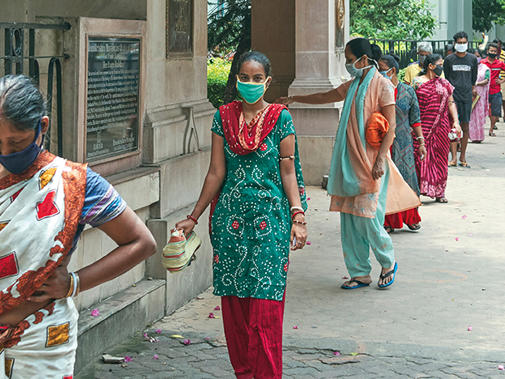 queue in india