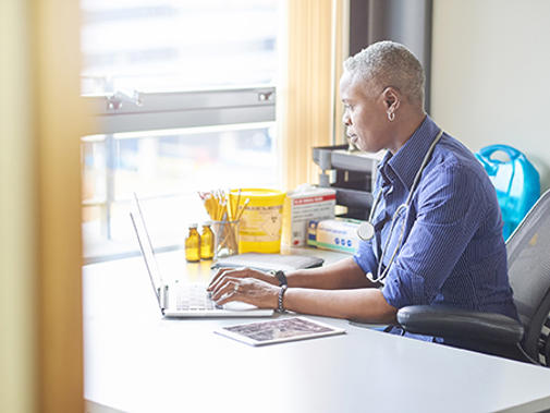 GP at desk