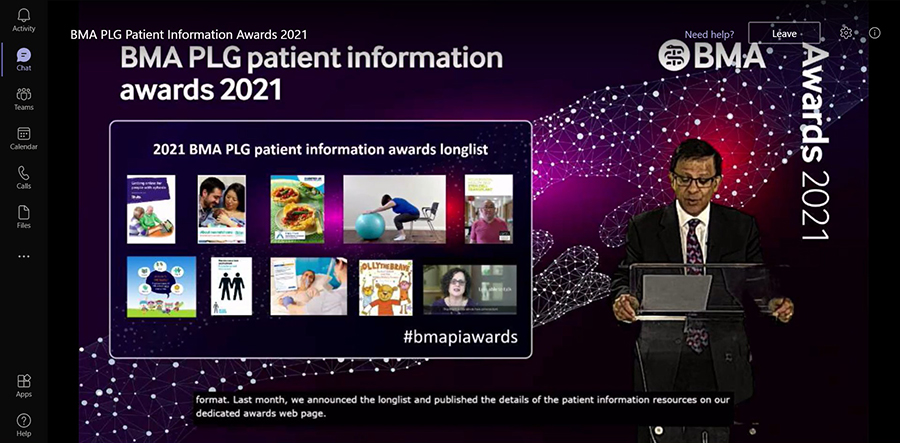 The online patient information awards ceremony