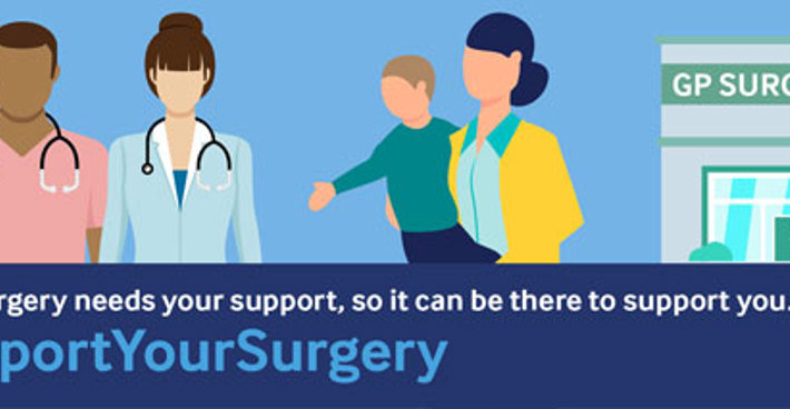 Support your surgery GP access campaign card for email signature