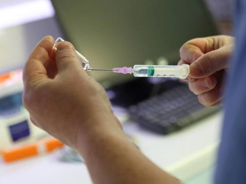 Syringe filled with vaccine