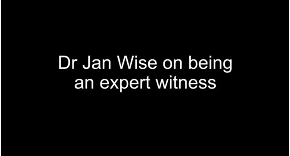 BMA Dr Jan Wise Expert Witness Video Cover Feb 2022