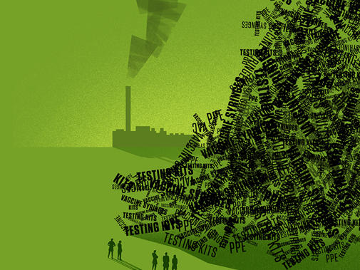 war on plastic waste illo
