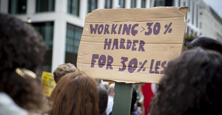 BMA Junior doctor pay protest with placards July 2022