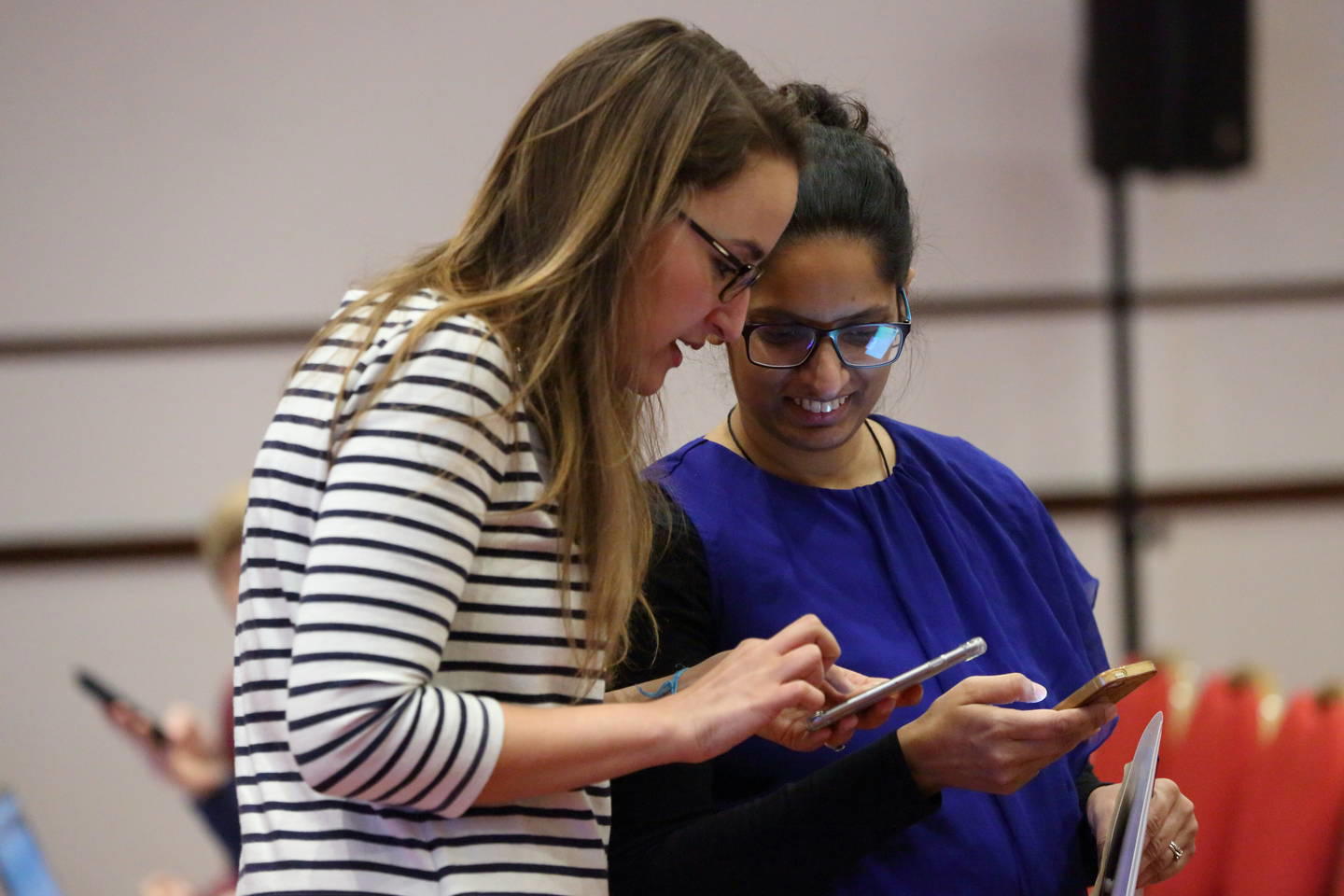 Juniors with mobile phones