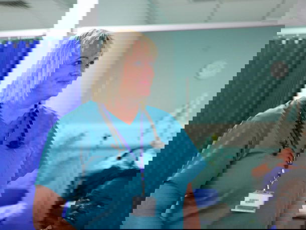 Female consultant smiling