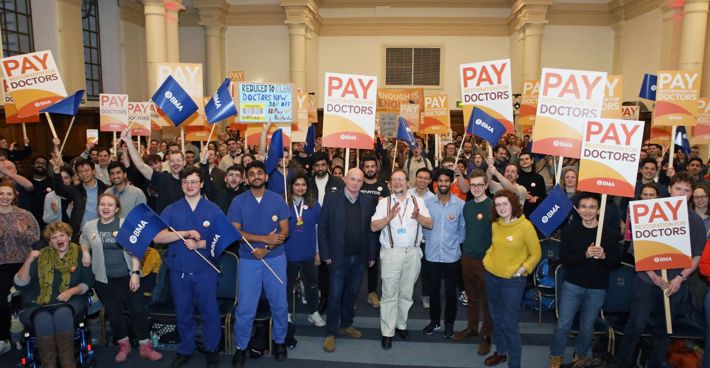 BMA London Junior Pay Rally Jan2023 With Mike Lynch And Officers