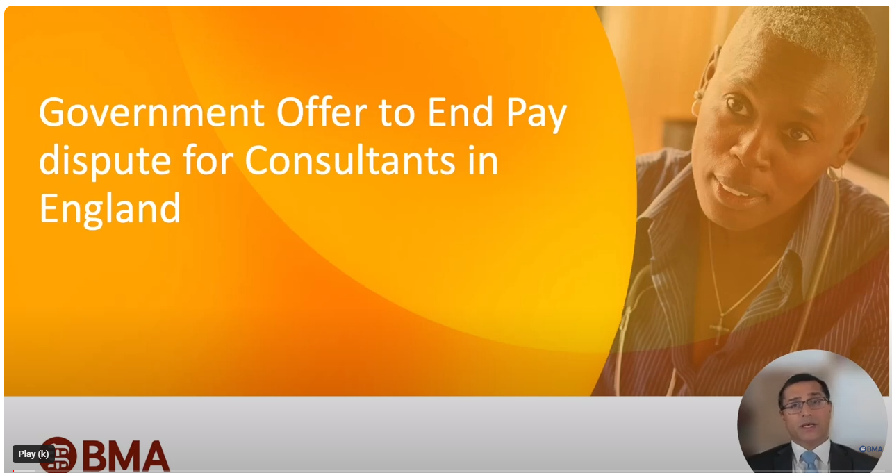 Watch: Government offer to end pay dispute for consultants in England - presentation